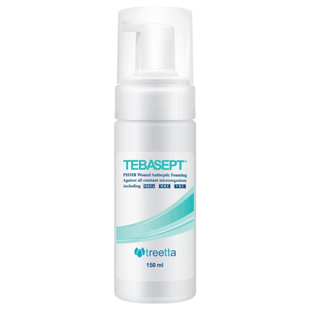 فومینگ طباسپت – فوم شست و شوی زخم طباسپت PHMB Wound Antiseptic Foaming – TEBASEPT