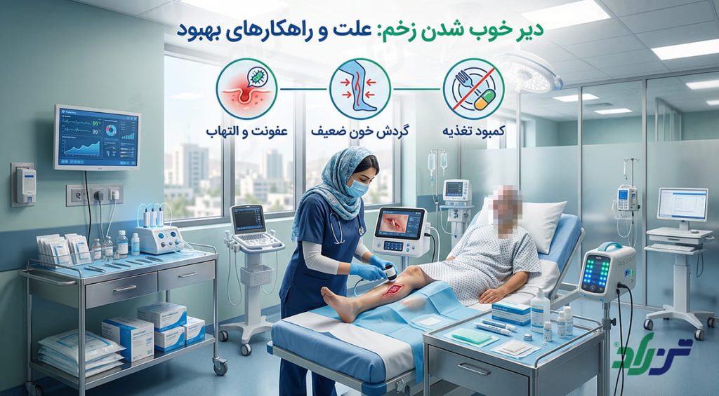 دیر خوب شدن زخم- چرا زخم دیر خوب می شود - دلایل کند بودن روند خوب شدن زخم